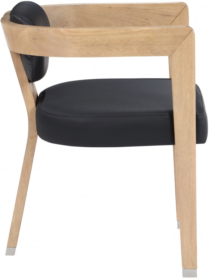 Carly Black Faux Leather Dining Chair
