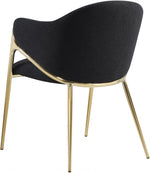 Nile Black Boucle Fabric Dining Chair