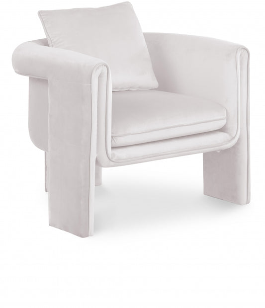 Valet Velvet Cream Accent Chair
