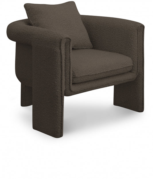 Valet Brown Boucle Accent Chair