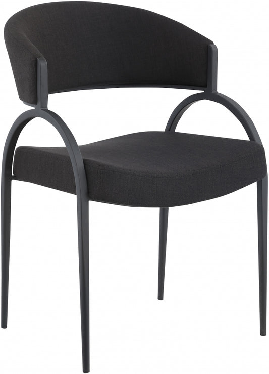 Livit Black Linen Dining Chair