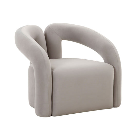 Jenny Grey Velvet Accent Chair