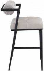 Riker Taupe Boucle Faux Leather Bar / Counter Stools