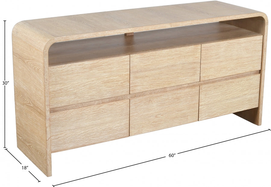 Madison Natural Oak Wood  Dresser