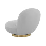 Vanna Grey Velvet Swivel Accent Chair