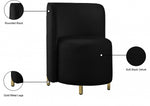 Runa Black Velvet Accent Chair