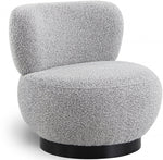 Calis Grey  Boucle Swivel Accent Chair