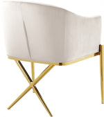 Calibur Cream Velvet Dining Chair