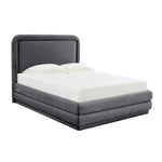 Rilla Grey Velvet King Bed