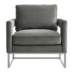 Ari Grey Velvet Accent Chair