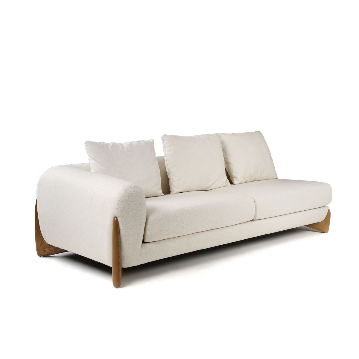 Vonna Cream Fabric LAF Sectional Sofa