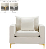 Zax Cream Velvet Chair