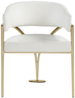 Milan White Faux Leather Dining Chair