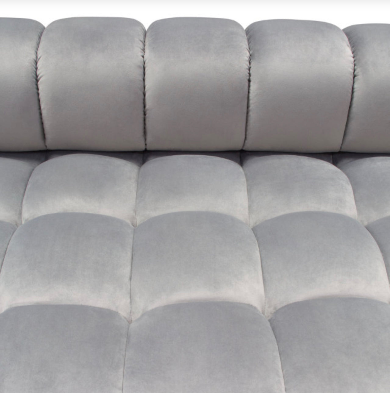 Velour Velvet Grey Sofa