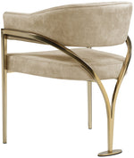 Milan Beige Velvet Dining Chair