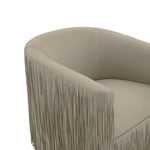 Sky Grey Vegan Leather Swivel Accent Chair