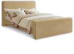 Gigi Camel Velvet Queen Bed