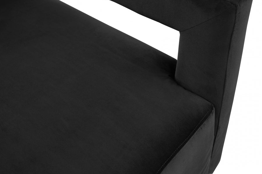 Mod Black Velvet Accent Chair