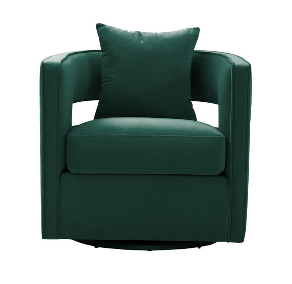 Lia Swivel Forest Green Accent Chair