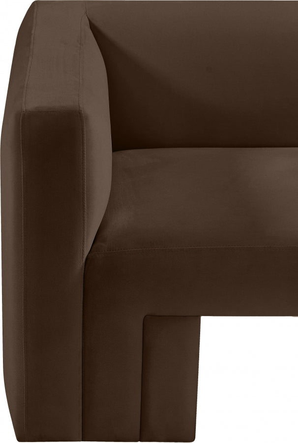 Jenson Brown Velvet Accent Chair