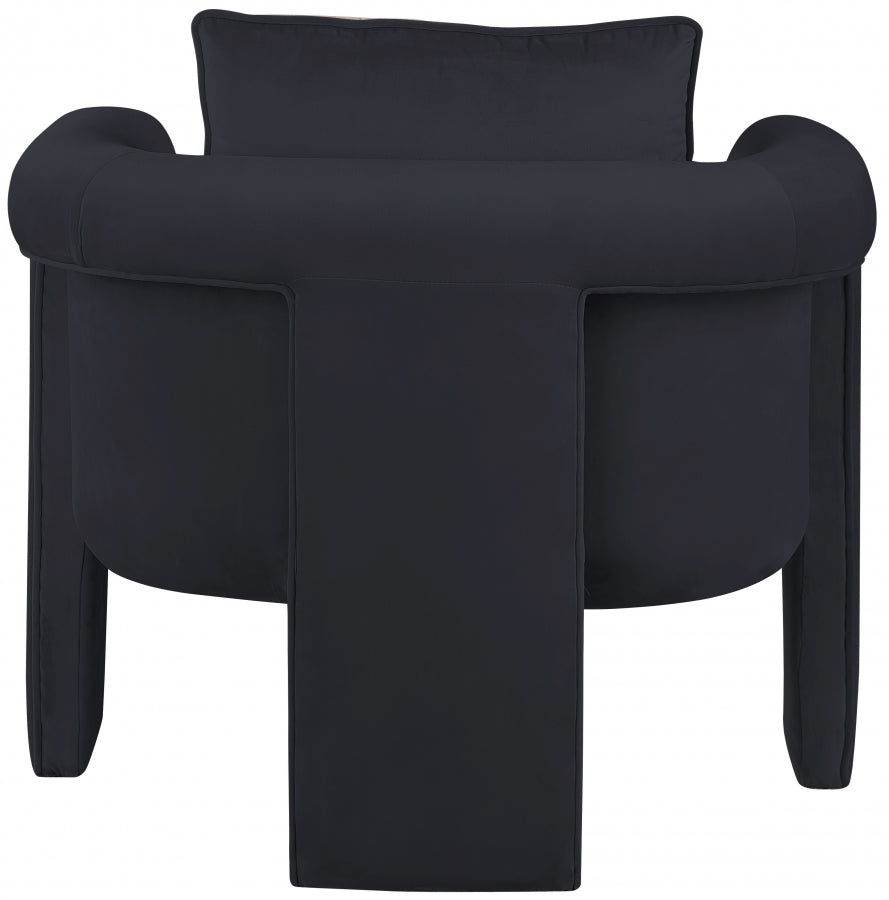 Valet Velvet Black Accent Chair