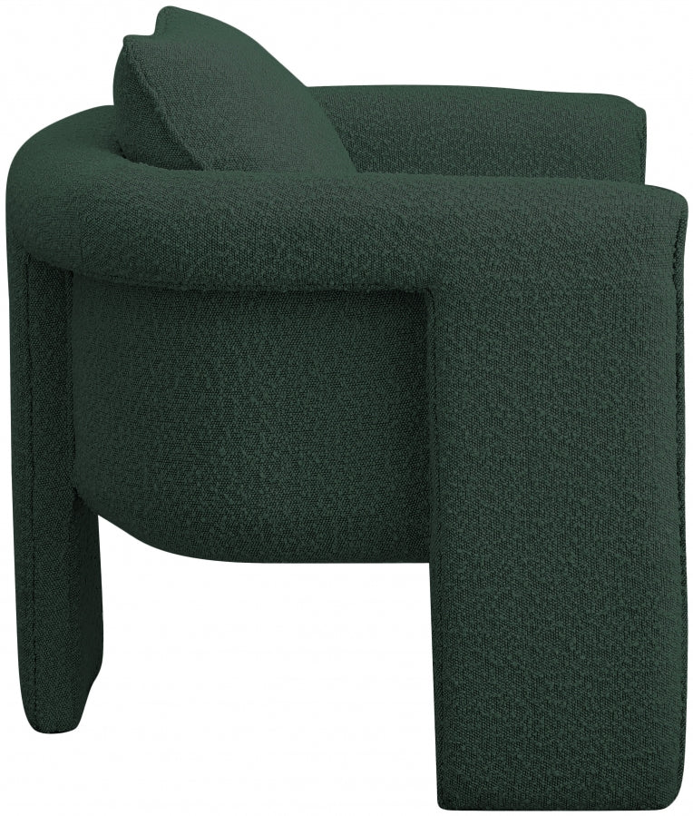 Valet Green Boucle Accent Chair