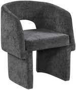 Chenille Black Fabric Accent/ Dining Chair
