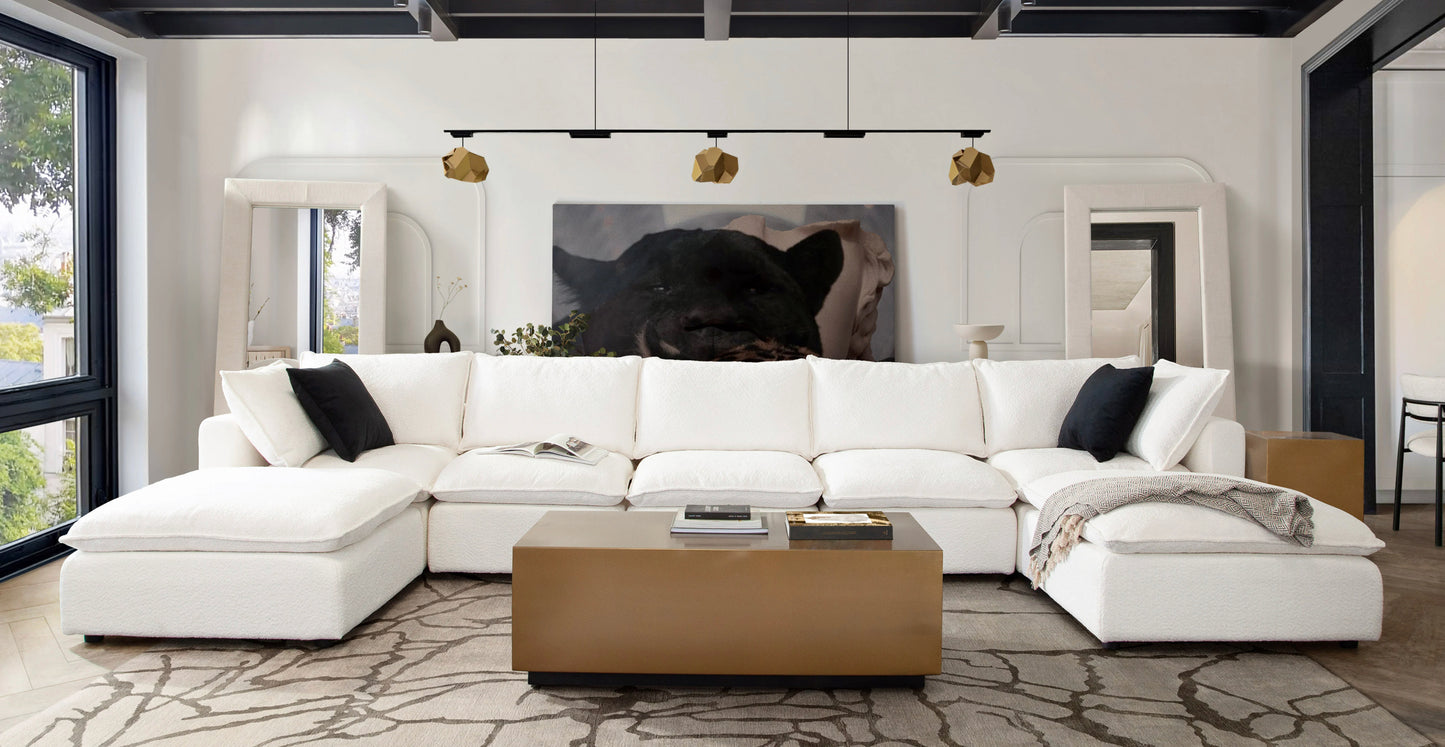 Avenue D White Sectional