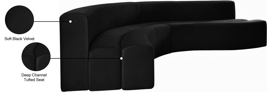 Curve Black Sectional