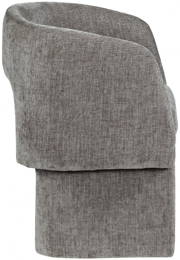 Chenille Grey Fabric Accent/ Dining Chair