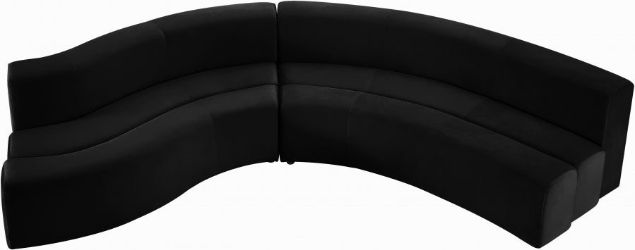 Curve Black Sectional