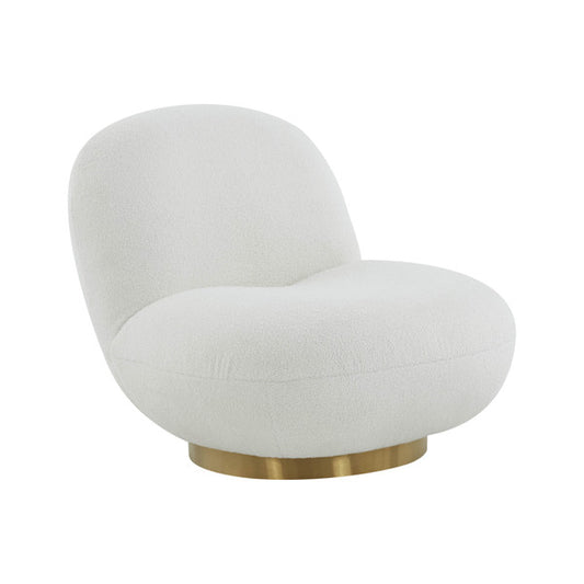 Vanna White Boucle Swivel Accent Chair