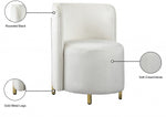 Zuna Cream Velvet Accent Chair