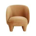 Tiki Cognac Velvet Accent Chair