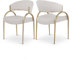 Livit Cream Brass Linen Dining Chair