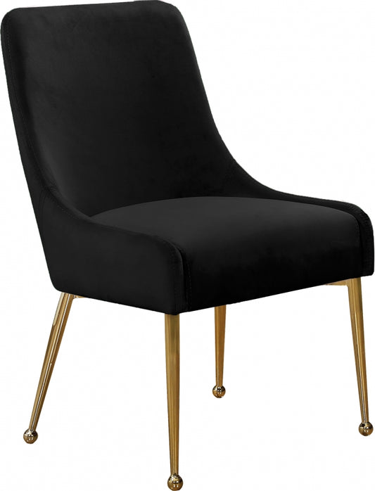 Cora Black Velvet Dining Chair