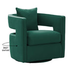 Lia Swivel Forest Green Accent Chair