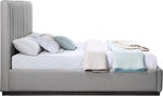 Rev Grey Linen Fabric Queen Bed