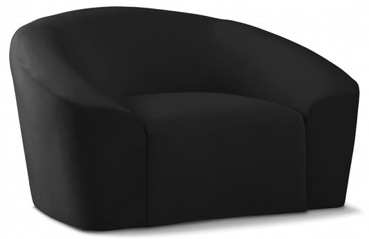 Gio Black Velvet Accent Chair