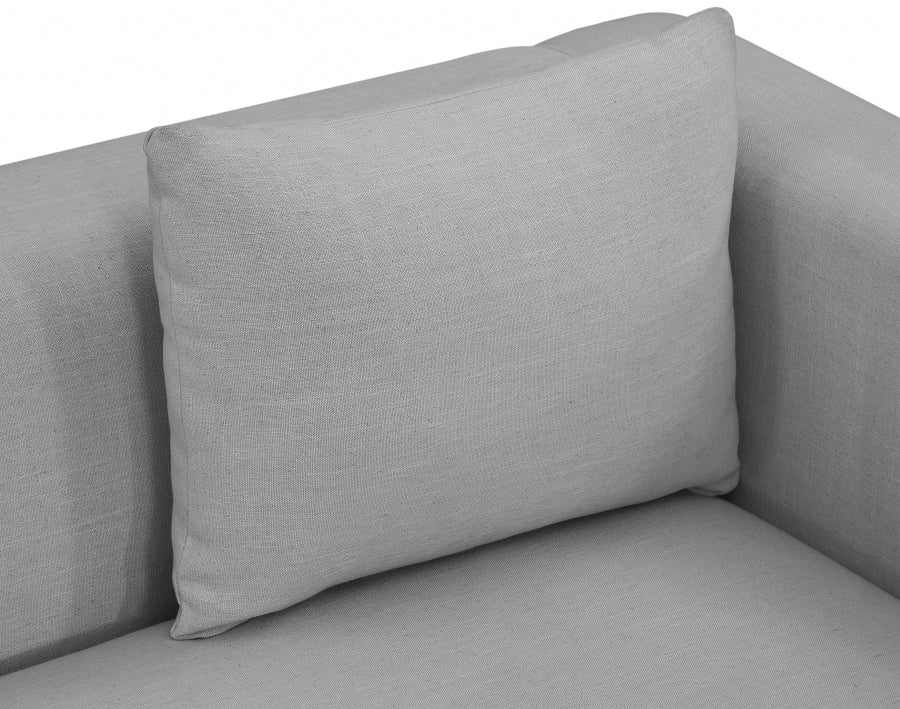 Rev Grey Linen Textured Fabic Love Seat