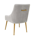 Cora Light Grey Velvet Dining Chair