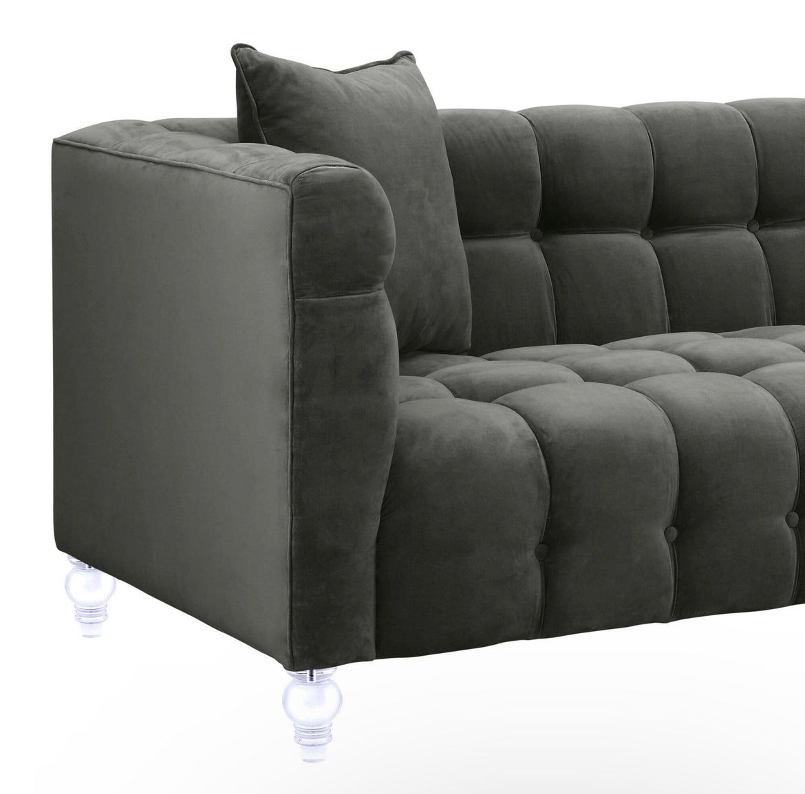 Ayden Grey Velvet Sofa