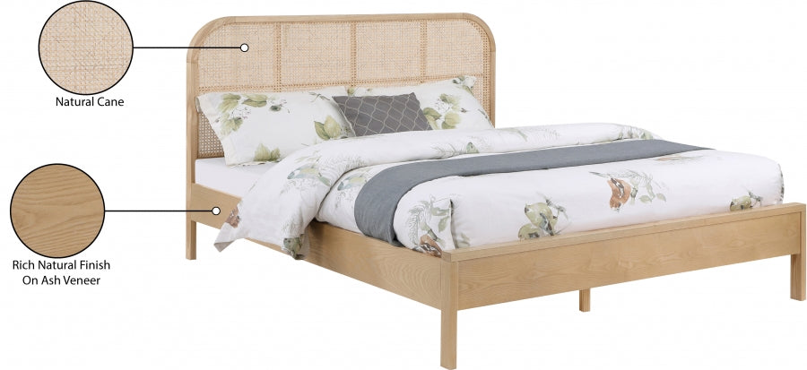 Ash Natural Wood Queen Bed