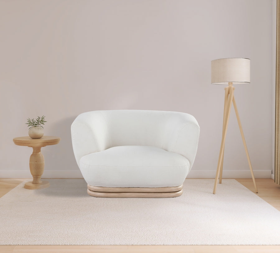 Kipton Cream Boucle Fabric Accent Chair