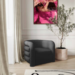 Curate Black Velvet Lounge Accent Chair