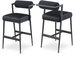 Riker Black Boucle Faux Leather Bar / Counter Stools