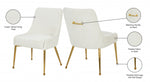 Cora Pleated Cream Velvet Dining Chair