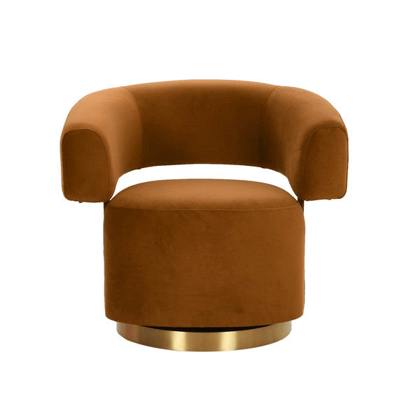 Revel Cognac Velvet Accent Chair