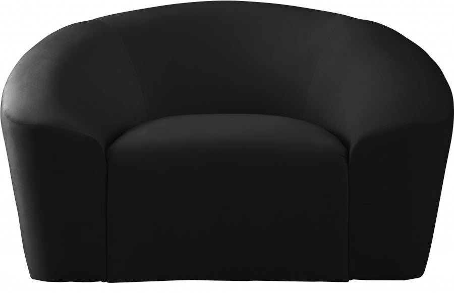 Gio Black Velvet Accent Chair