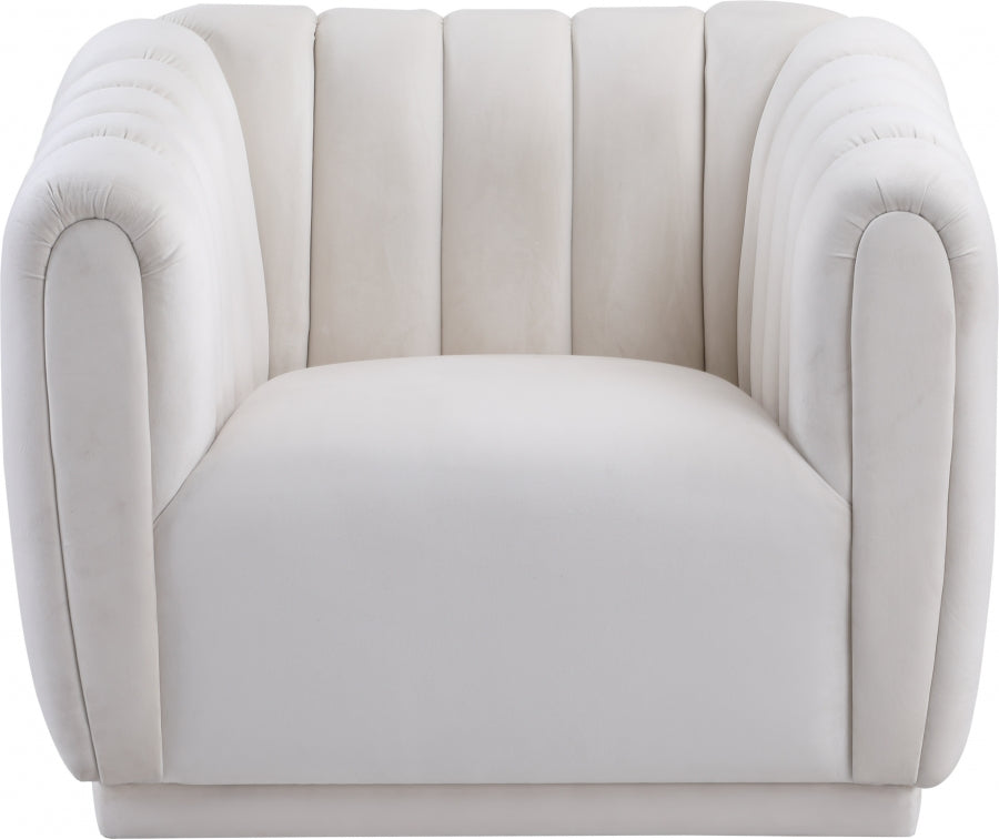 Lexi Cream Velvet Accent Chair